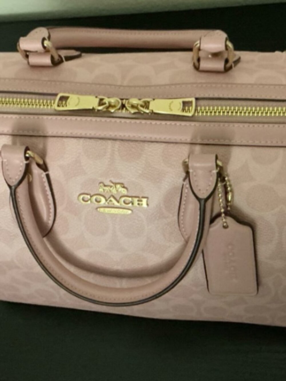 Like New Coach Large Powder Pink Rowan - Picture 7 of 9